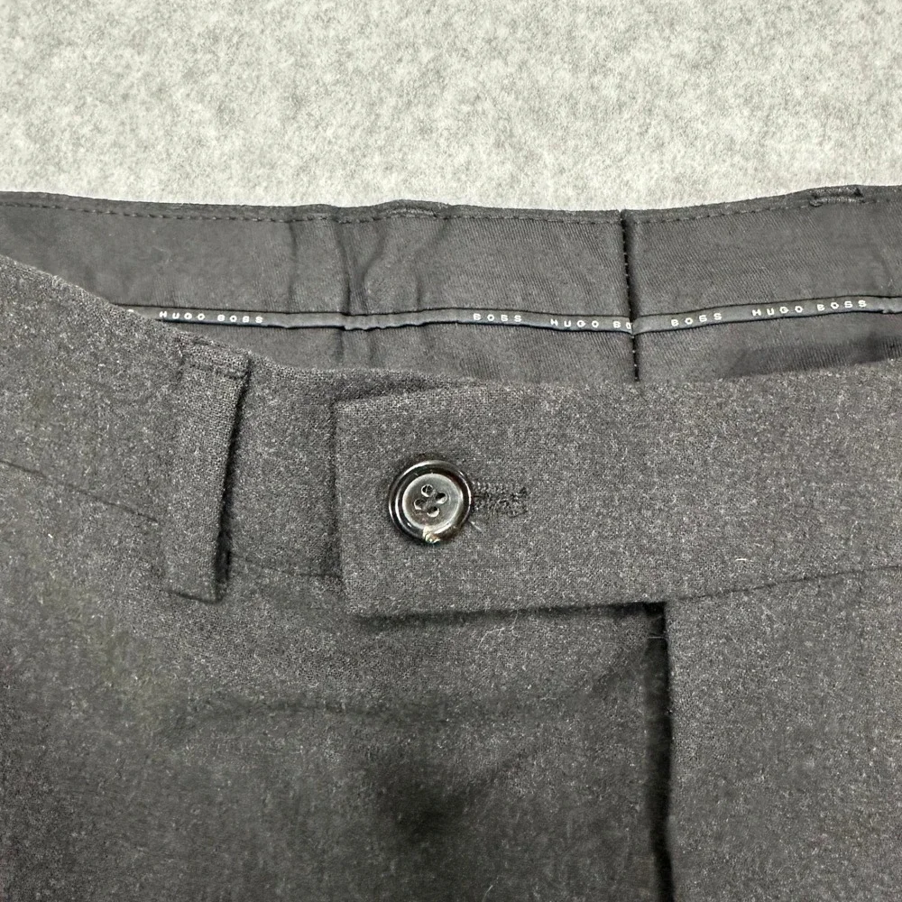 Hugo Boss Flynn Vegas Mens Wool Blend Suit Jacket Size 50 Pants Charcoal Formal